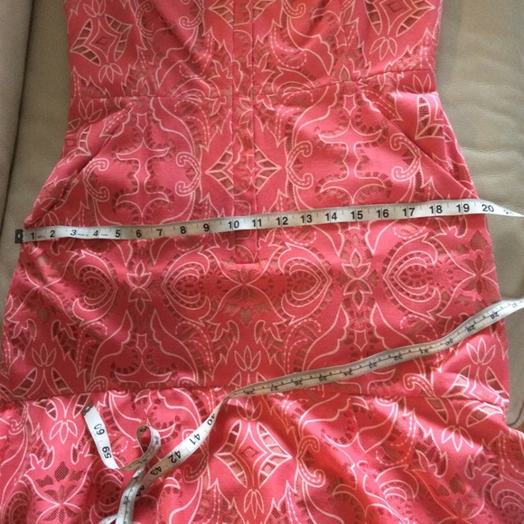 BCBGMaxAzria NWT Pink Crystal coral dress size 10 - Picture 8 of 8